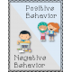 Positive and Negative Behavior Flashcards and File Folders